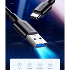 Cabo De Dados Ugreen Us184 Usb 3.0 P Usb Tipo C 2m Preto