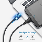 Cabo De Dados Ugreen Us287 Usb 2.0 P Usb Tipo C 1.5m Preto