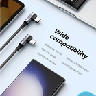 Cabo De Dados Ugreen Usb-c Angular Macho 1 Metro Preto