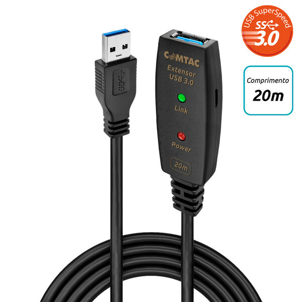 Cabo De Extensão Comtac Usb 3.0 Am/af Com Amplificador De Sin