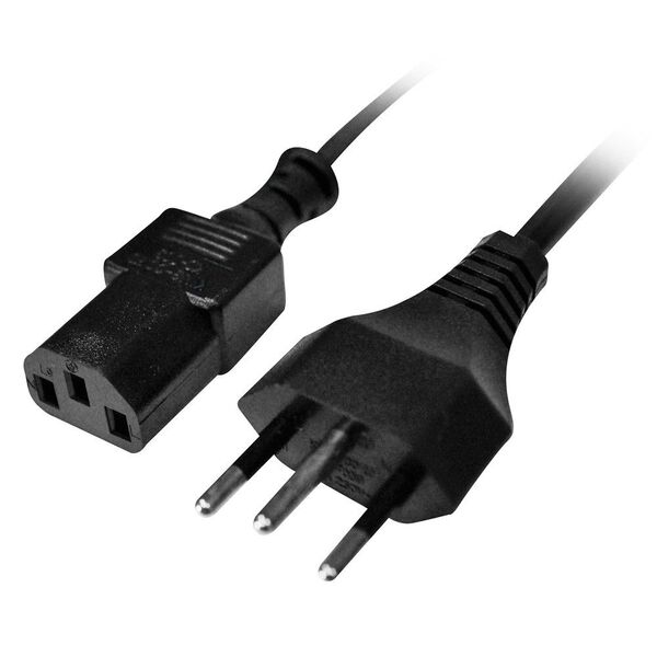 Cabo De Força Tripolar 10a 1.2 Metros Preto