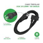 Cabo De Força Tripolar 90º Graus 1.5mts Pc Fontes Monitores