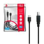 Cabo De Impressora Usb-c 2.0 Para Usb-b Preto De 2 Metros