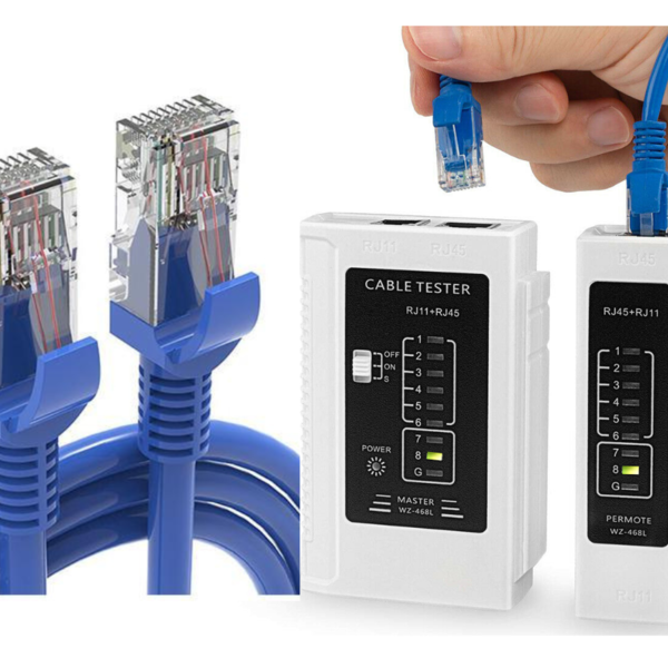 Cabo De Rede Cat5 10 Metros Azul Testado Pronto Para Usar