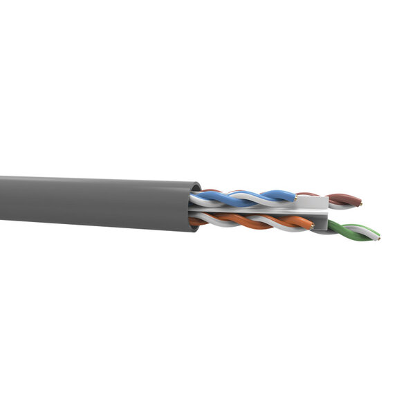 Cabo De Rede Cat6 Com 4 Pares De Fios De 23awg  Do Tipo Gigal