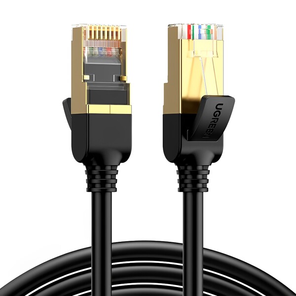 Cabo De Rede Rj45 Ugreen Cat7 F/ftp Macho 5 Metros Preto