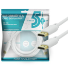 Cabo Displayport 1.2 - Displayport + Hdmi Branco 2m C/ Trava