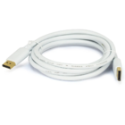 Cabo Displayport 1.2 - Displayport + Hdmi Branco 2m C/ Trava