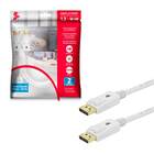 Cabo Displayport 5+ Chipsce 1.2 C/ Trava Branco 2m 018-7497