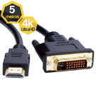 Cabo Dvi-d Para Hdmi 2.0 4k 5 Metros