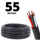 Cabo Eletrico De Comando Pp 5x1,5mm Rolo Com 55 Metros