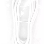 Cabo Elétrico Revestido Em Tecido Trançado Branco 2 Metros