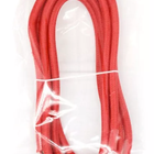 Cabo Elétrico Revestido Em Tecido Trançado Vermelho 2m