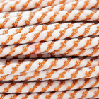 Cabo Elétrico Revestido Tecido 10 Metros Branco E Cobre