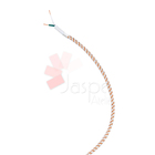 Cabo Elétrico Revestido Tecido 10 Metros Branco E Cobre