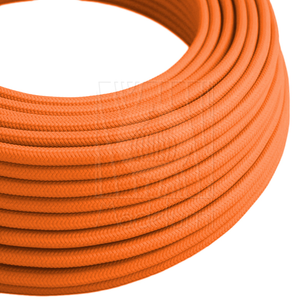 Cabo Elétrico Revestido Tecido 10 Metros Cor Laranja