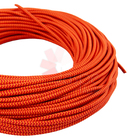 Cabo Elétrico Revestido Tecido 5 Metros Vermelho E Laranja
