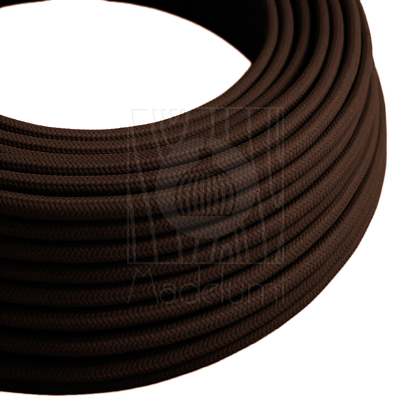 Cabo Elétrico Revestido Tecido Encapado 10 Metros Cor Marrom