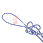 Cabo Elétrico Revestido Tecido Encapado 1 Metro Azul E Prata