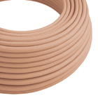 Cabo Elétrico Revestido Tecido Encapado 1 Metro Cor Pessego