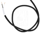 Cabo Elétrico Revestido Tecido Encapado 1 Metro Cor Preto