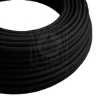 Cabo Elétrico Revestido Tecido Encapado 1 Metro Cor Preto