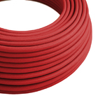 Cabo Elétrico Revestido Tecido Encapado 1 Metro Cor Vermelho