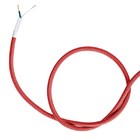 Cabo Elétrico Revestido Tecido Encapado 1 Metro Cor Vermelho