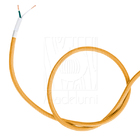 Cabo Elétrico Revestido Tecido Encapado 5 Metros Cor Amarelo