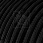 Cabo Elétrico Revestido Tecido Encapado 5 Metros Cor Preto