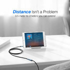 Cabo Extensor Áudio Ugreen 3.5mm Macho/fêmea 1.5m Preto