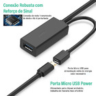 Cabo Extensor Usb 3.0 Ugreen Extensão Ativa 10 Metros