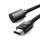 Cabo Extensor Vídeo Ugreen Hdmi Macho/fêmea 8k60hz 1m Preto