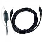 Cabo Fibra Otica Para Audio Toslink Preto 3 Metros Generico