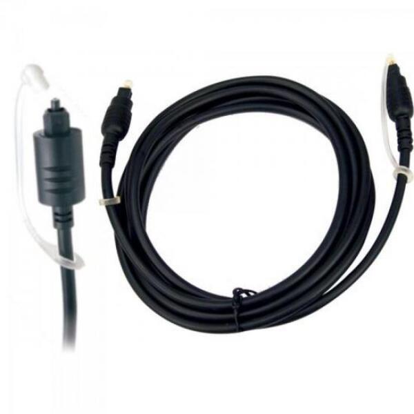 Cabo Fibra Otica Para Audio Toslink Preto 3 Metros Generico