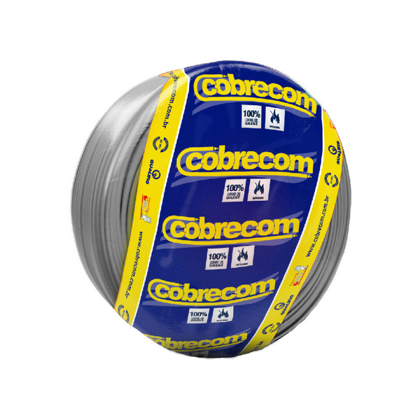 Cabo Flexível 1,5mm 100m Cinza 750V Cobrecom