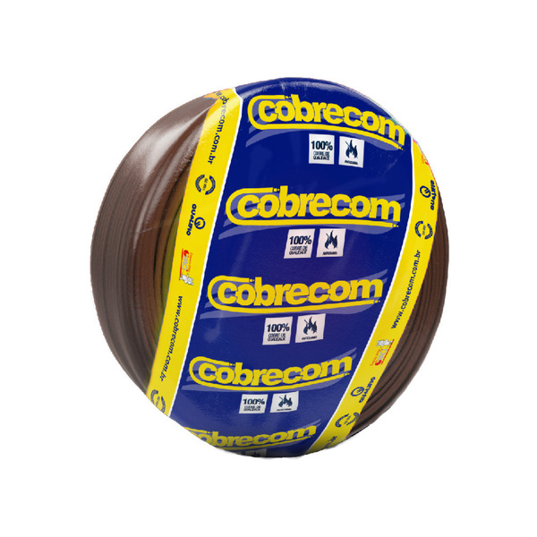 Cabo Flexível 1,5mm 100m Marrom 750V Cobrecom