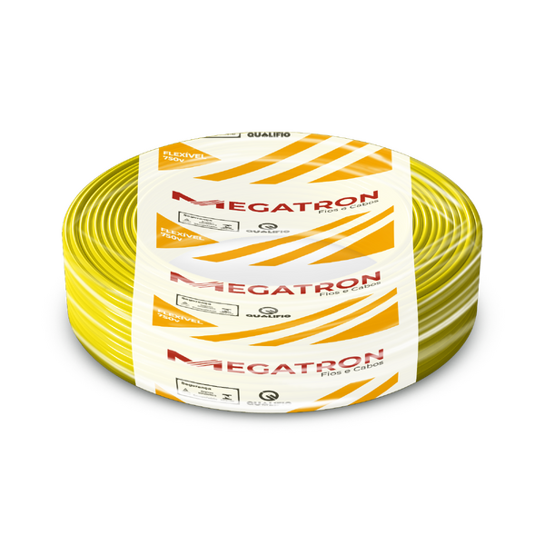 Cabo Flexível 1,5mm 100Metros Amarelo 750V Megatron