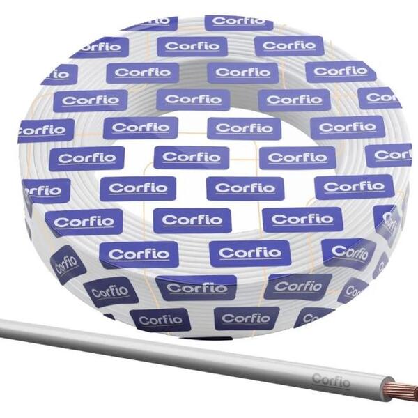 Cabo Flexível 1,5mm 750v Rolo 100m Branco Corfio