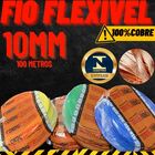 Cabo Flexivel 10mm Rolo 25 Metros 100% Cobre Conduprime Preto