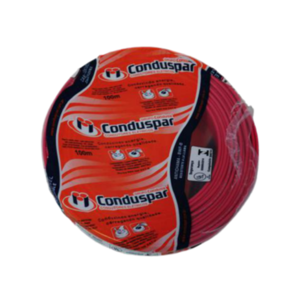 Cabo Flexivel 4mm 100 Metros Vermelho 750v Conduspar