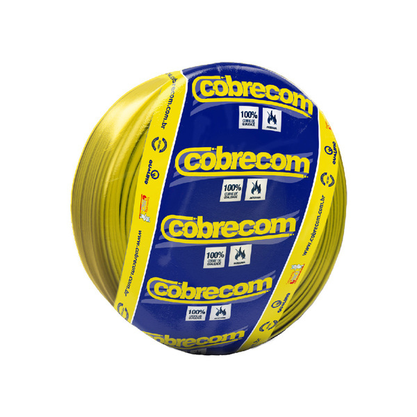 Cabo Flexível 6mm 50m Amarelo 750V Cobrecom