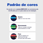 Cabo Flexível Antichamas 750V 10,0mm² Azul 15m Cobrecom