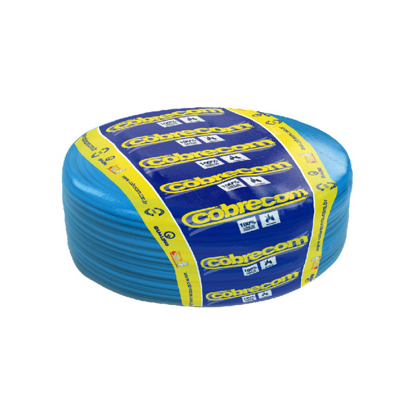 Cabo Flexível Antichamas 750V 2,5mm² Azul 15m Cobrecom