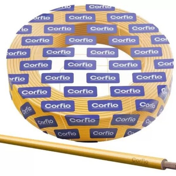 Cabo Flexível 750v 2,5mm Rolo 100 Metros Amarelo Corfio