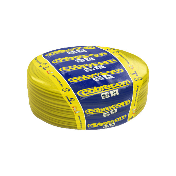 Cabo Flexível Antichamas 750V 4,0mm² Amarelo 50m Cobrecom