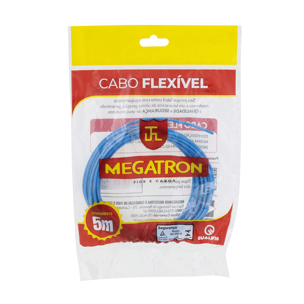 Cabo Flexível  1,5mm 5Metros Azul Megatron
