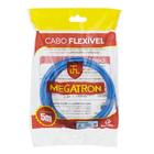 Cabo Flexível  4mm 5Metros Azul Megatron