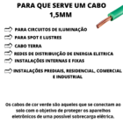 Cabo Flexivel De Alta Qualidade Luz E Força 1,5mm Com 65 Metr
