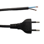 Cabo Força Com Plugue Injetado Pp 2x0,75 Mm² 2m Reto